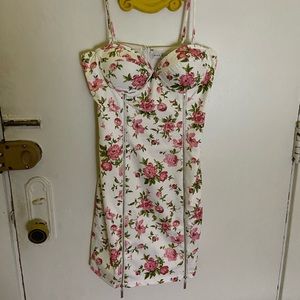 Rare London White Floral Mini Dress